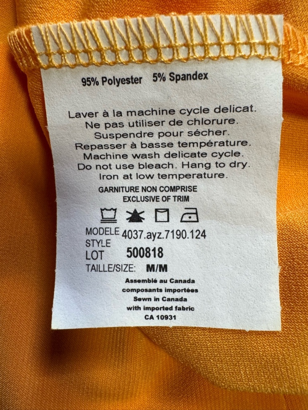 Sleeveless Ruffle V-Neck Camisole - Orange π-size medium - Picture 5 of 7